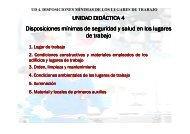 UD 4. DISPOSICIONES MÍNIMAS DE LOS LUGARES DE TRABAJO ...