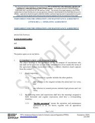 Term Sheet for the Operation and Maintenance Agreement - PPP in ...