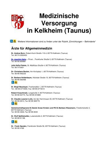 Medizinische Versorgung in Kelkheim (Taunus)