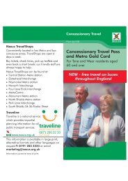 Concessionary Travel Pass and Metro Gold Card - TravelNorthEast ...
