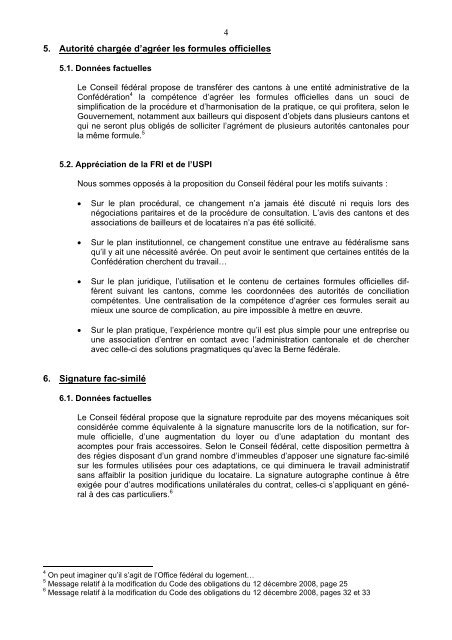 Prise de position 08.081 Message relatif Ã  la modification du ... - Uspi