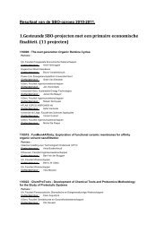 Resultaat SBO-oproep 2010-2011 - IWT