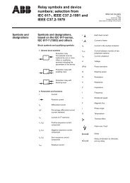 Relay symbols and device numbers - APE Distribuidor ABB