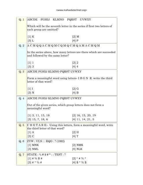 Q 1 Abcde Fghij Klmno Pqrst Uvwxy Which Will Be The