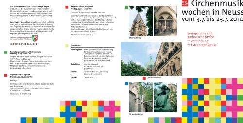 Download Flyer - Kirchenmusik Neuss