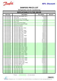 REPLACEABLE FILTER DRIER 40% Discount DANFOSS PRICE LIST