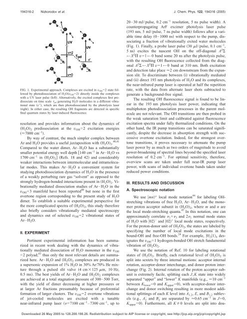 Overtone spectroscopy of H2O clusters in the vOH - UCI Aerosol ...