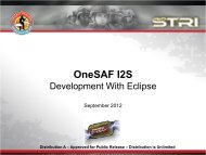 Developing OneSAF in Eclipse - OneSAF Public Site