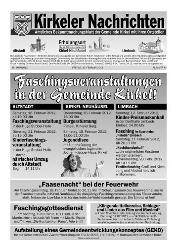 Aschermittwoch: Heringsessen Faschings - Gemeinde Kirkel