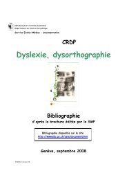 Dyslexie, dysorthographie - Espace d'Ã©changes pÃ©dagogiques