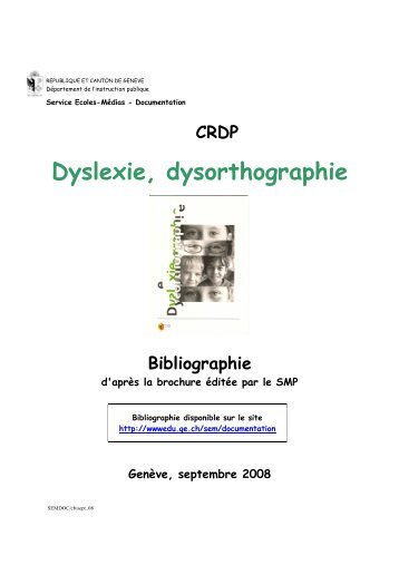 Dyslexie, dysorthographie - Espace d'Ã©changes pÃ©dagogiques