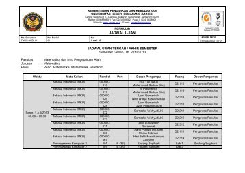 draft pertama U.A.S Jurusan matematika FMIPA UNNES