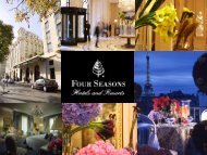La politique ressources humaines chez Four Seasons - Atout France