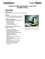 Robotics & Materials Handling 1 and 2 with SCORBOT-ER ... - Intelitek