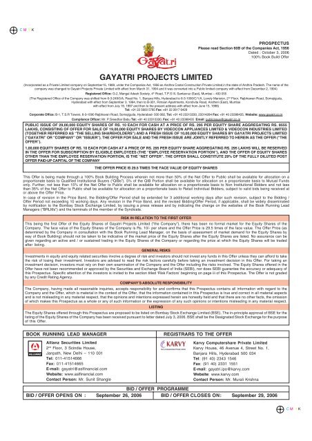 gayatri projects limited - Edelweiss