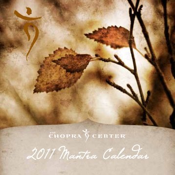 2011 Mantra Calendar - The Chopra Center