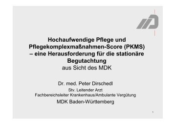 Dr. med. Peter Dirschedl - MDK Bayern