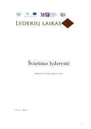 Å vietimo lyderystÄ - LyderiÅ³ laikas - Å vietimo ir mokslo ministerija