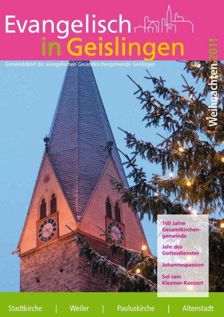 Kirchen in der Oberen Stadt und im Seebach - Kirchenbezirk ...