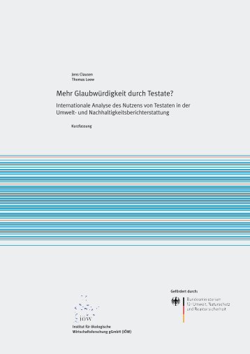 Kurzfassung PDF Download - Institute for Sustainability