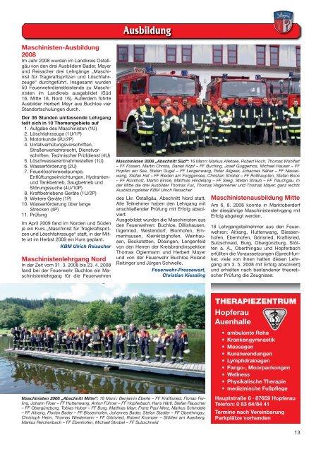 Journal Nr. 14 Jahresausgabe 2009 - Kreisfeuerwehrverband ...