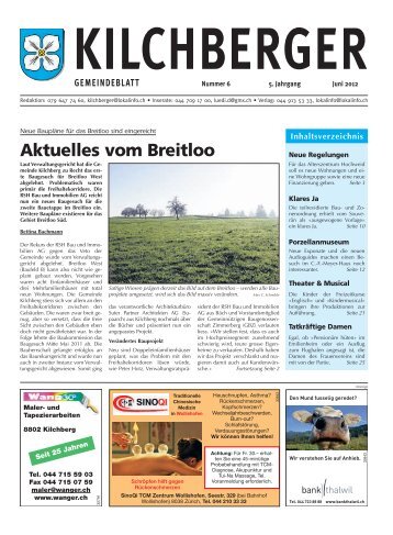 Kilchberger Gemeindeblatt Juni 2012 - Gemeinde Kilchberg