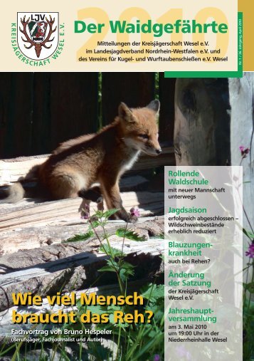 (94614) WaidgefaÃŒË†hrte 2010.indd - KreisjÃ¤gerschaft Wesel eV