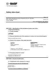 Fendona MSDS - Pest Control Management - BASF