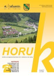 HORUK Ausgabe 8 - Gemeinde St. Katharein an der Laming