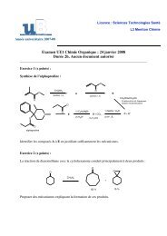 Examen UE1 Chimie Organique : 24 janvier 2008 ... - L3 Chimie Dijon