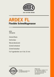 ARDEX FL Flexible Schnellfugmasse - Cementwaren Kobler GmbH