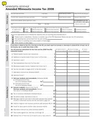 2008 M1X, Amended Income Tax Return - Minnesota Department of ...