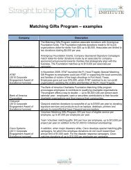 Matching Gifts Program â examples - Points of Light Foundation