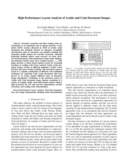 High Performance Layout Analysis of Arabic and Urdu Document ...