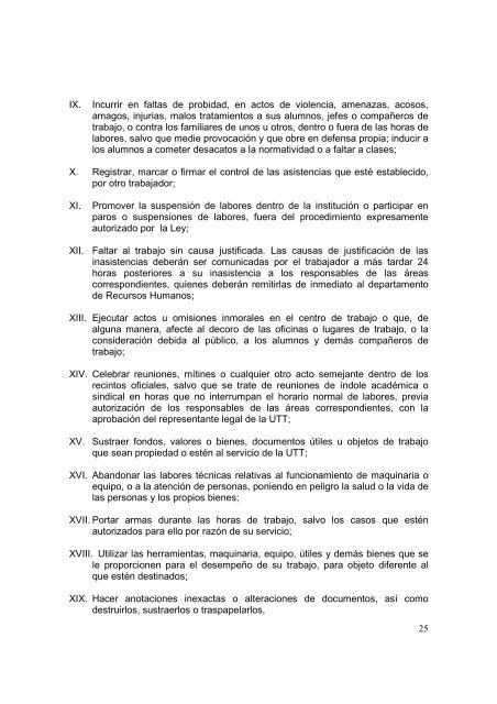 CONTRATO COLECTIVO VIGENTE - Universidad Tecnologica de ...