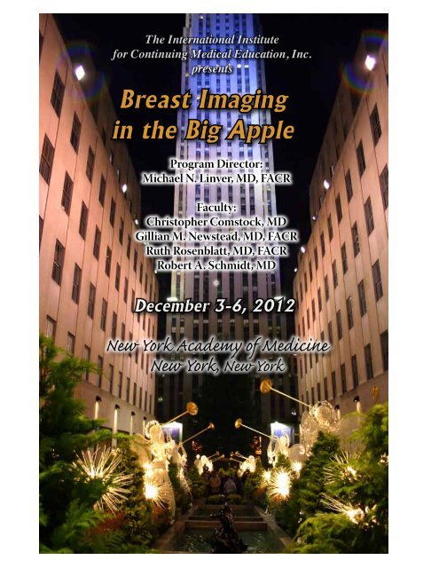 Breast Imaging in the Big Apple - ESR - Congress Calendar