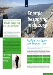 Energie besparing in de zorg - Agentschap NL