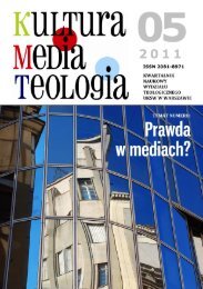 Pobierz numer w PDF - Kultura - Media - Teologia - Uniwersytet ...
