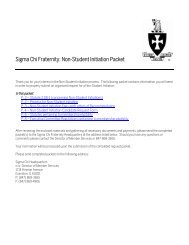 Sigma Chi Fraternity: Non-Student Initiation Packet