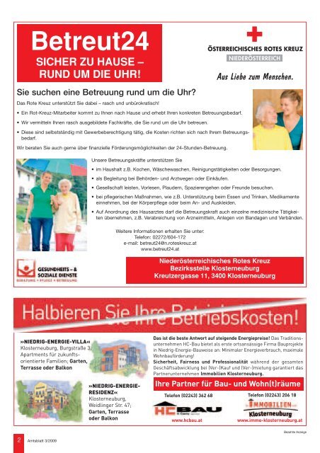 Amtsblatt Nr. 3/2009 - Stadtgemeinde Klosterneuburg