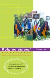 DER KOLPINGTREFF - aktiv statt ruhe geBen - Kolpingfamilie