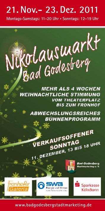 21. Nov.- 23. Dez. 2011 - Bad Godesberg Stadtmarketing e.V.