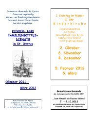 KINDER- UND FAMILIENGOTTES - St. Xystus