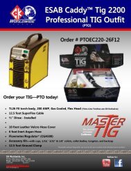 ESAB Caddyâ¢ Tig 2200 Professional TIG Outfit - CK Worldwide