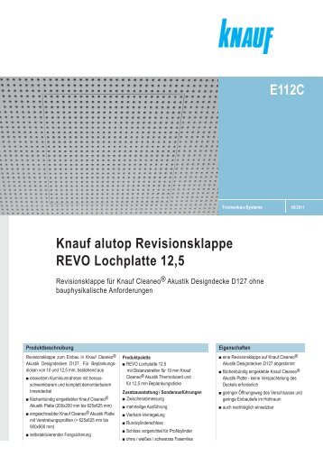 Knauf alutop Revisionsklappe REVO Lochplatte 12,5 E112C