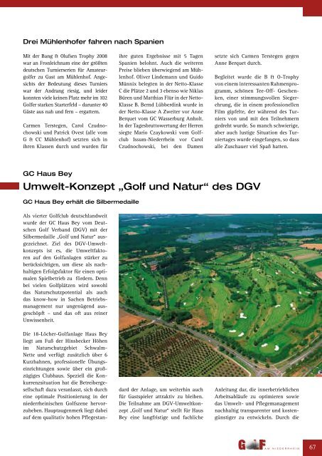 erfolgreiche - Golf am Niederrhein