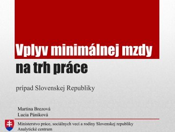 Vplyv minimÃ¡lnej mzdy na trh prÃ¡ce - Humusoft