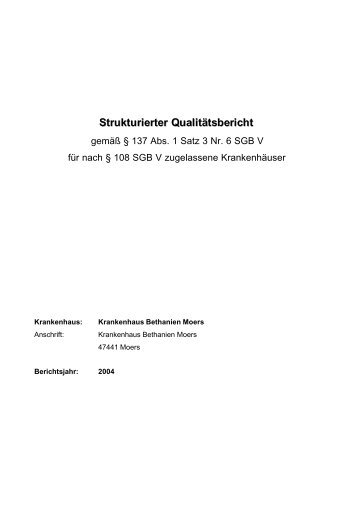 Gesetzlicher QS Bericht 4.2  Krankenhaus Bethanien Moers ...