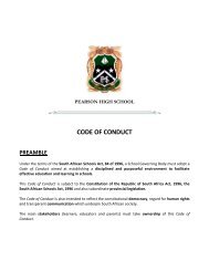 Code of Conduct - Pearson High School