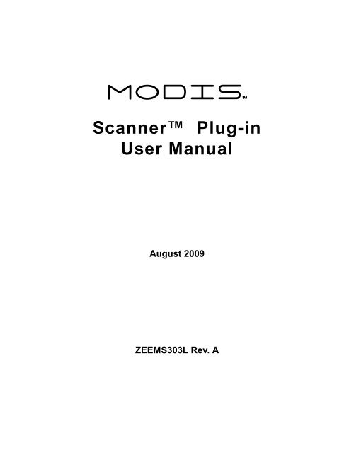 MODIS Scanner User Manual